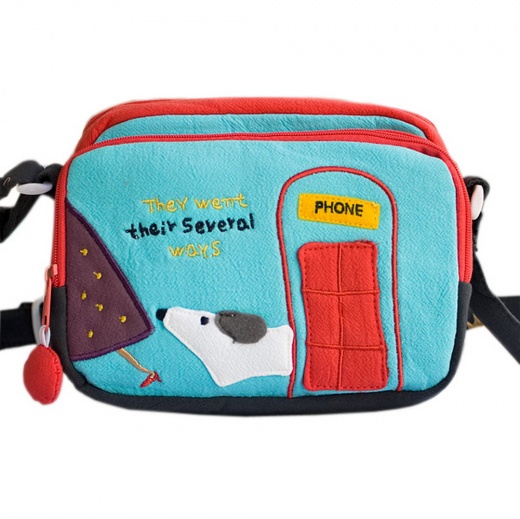 Embroidered Applique Swingpack Bag Purse / Wallet Bag - Hanging Around