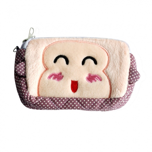 Embroidered Applique Fabric Art Wallet Purse - Childlike Monkey