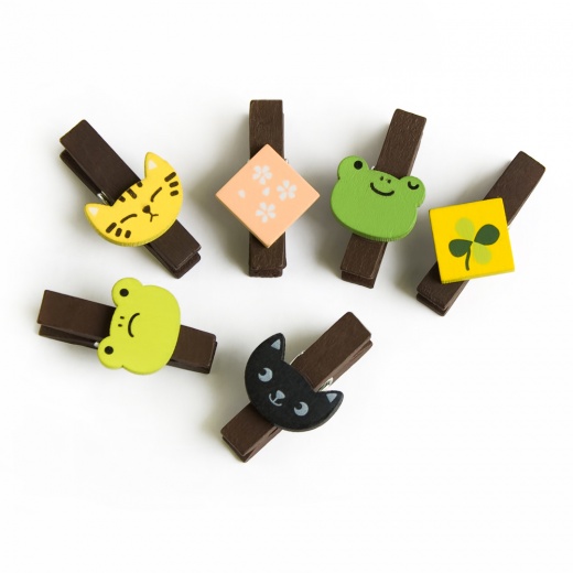 Wooden Clips / Wooden Clamps - Sundry Animals
