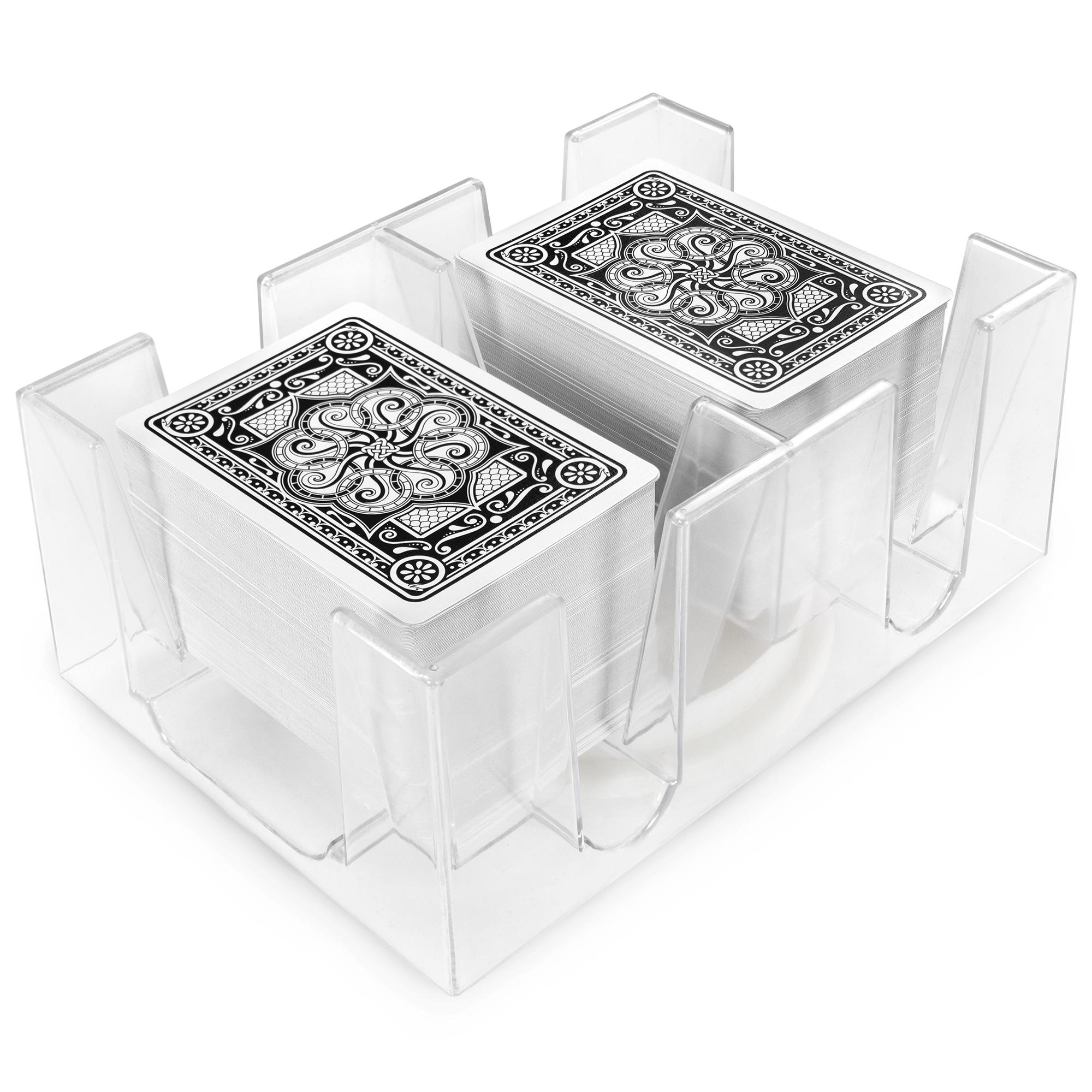 Dual Deck Revolving Card Holder - 360 Degree Revolving Holder Playing Card  Holders for Adults Clear …See more Dual Deck Revolving Card Holder - 360