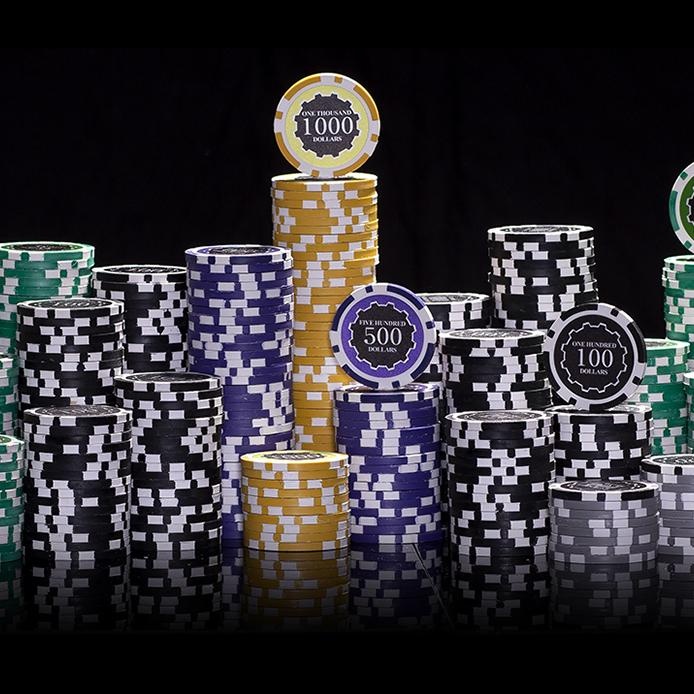 500 Ct Eclipse Poker Chip Set W/ Aluminum Case 14 Gram Chips