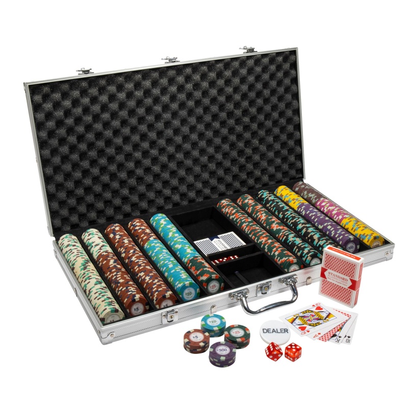 750Ct Claysmith Gaming Poker Knights Chip Set In Aluminum