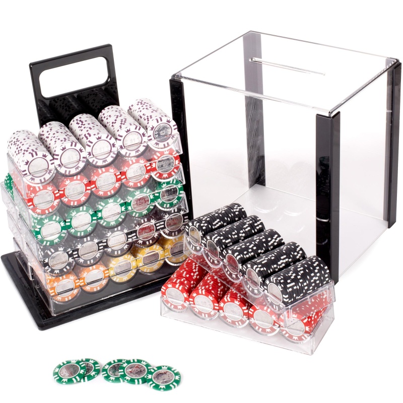 1000 Ct Acrylic Standard Breakout-Coin Inlay 15 Gram Chips