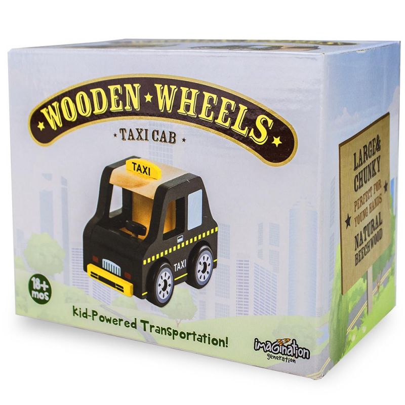Wooden Wheels Taxi Cab