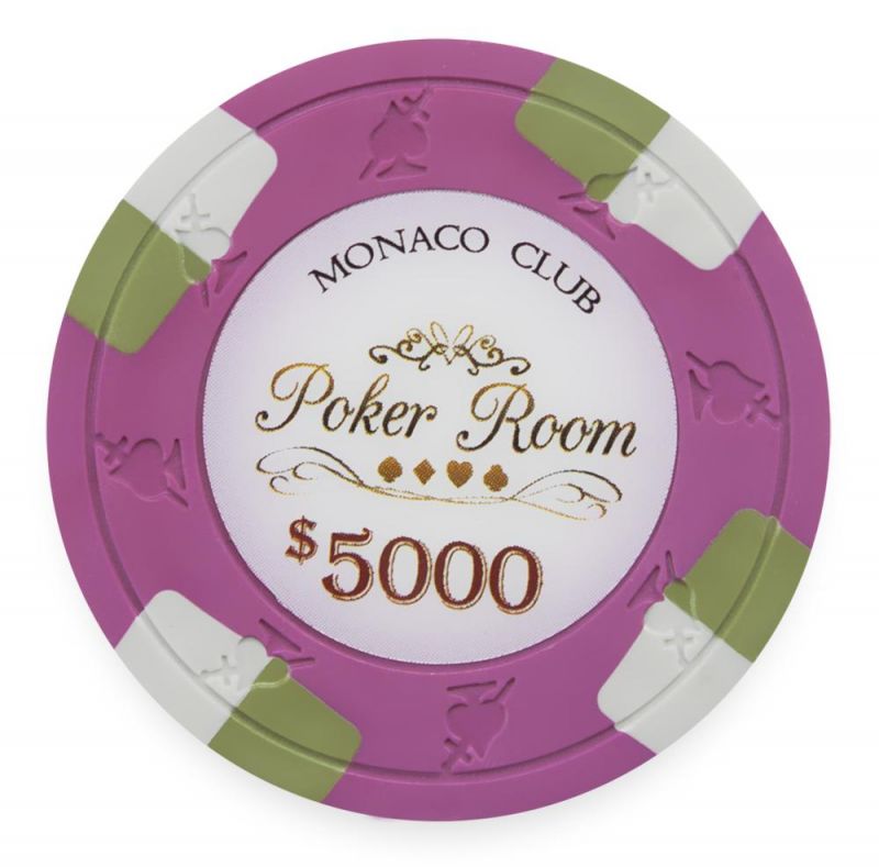 Clay Monaco Club 13.5G Poker Chip $5000 (25 Pack)