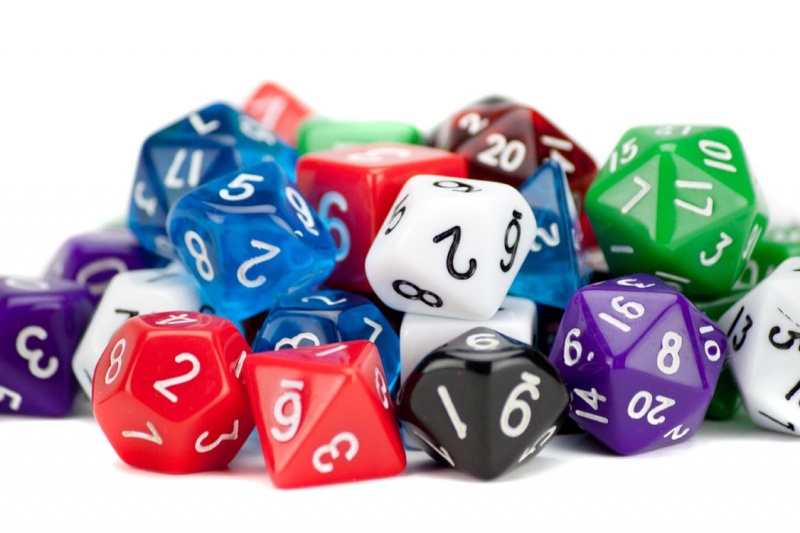 100+ Pack Of Random D4 Polyhedral Dice In Multiple Colors