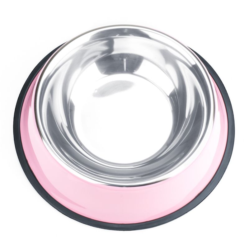 24Oz. Pink Stainless Steel Dog Bowl