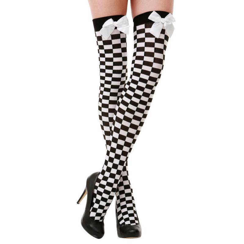 Checkered Thigh High Costume Tights