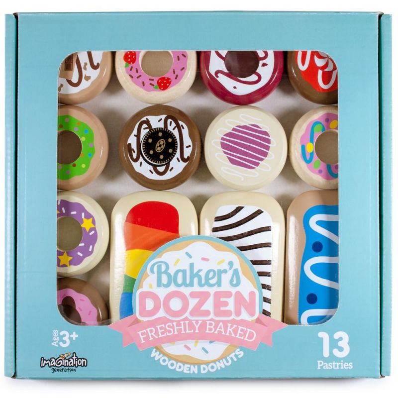 Baker's Dozen Wooden Donuts