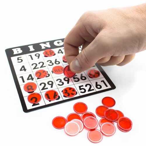 300 Pack Red Magnetic Bingo Chips