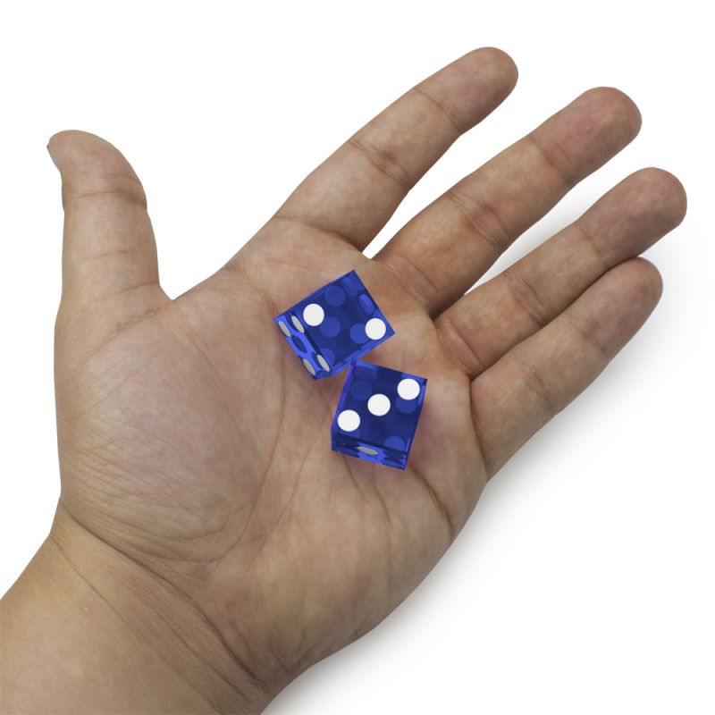 (5) New Blue 19Mm Grd A Precision Dice W/Matching Serial #s