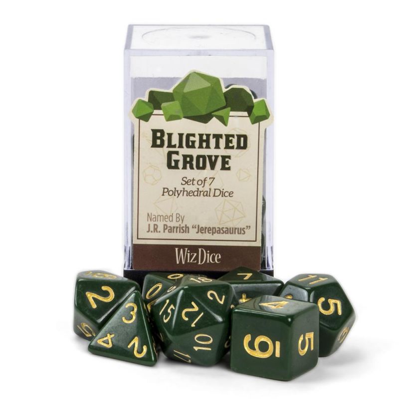 Set Of 7 Polyhedral Dice, Blighted Grove