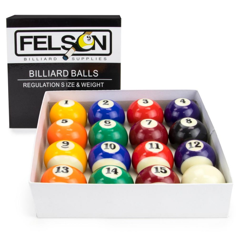 Precision Engineered Billiard Balls Full Set Of 16 Balls