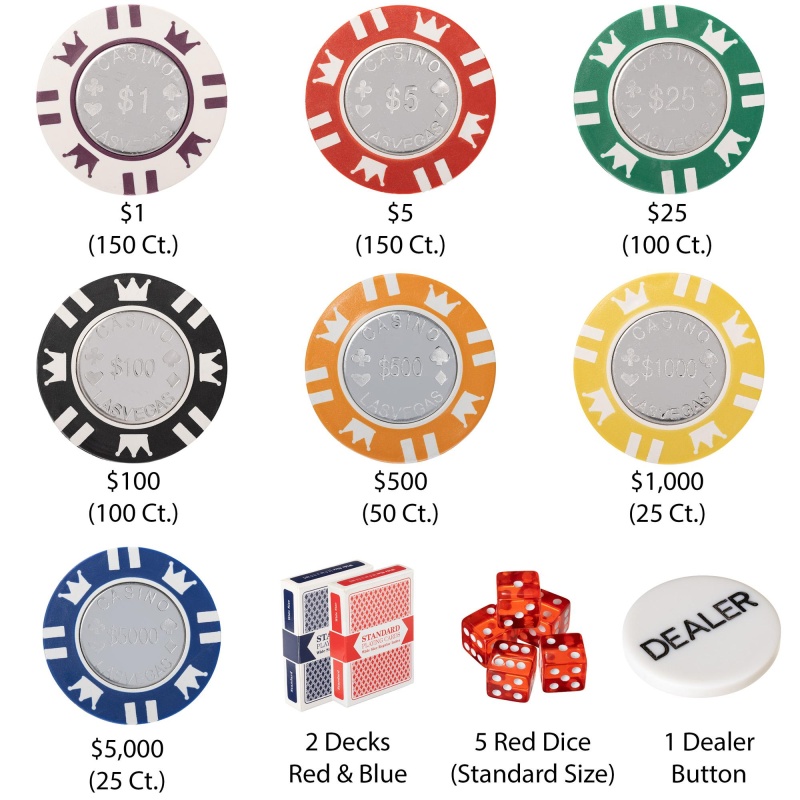 600 Ct Aluminum Pre-Packaged - Coin Inlay 15 Gram Chips