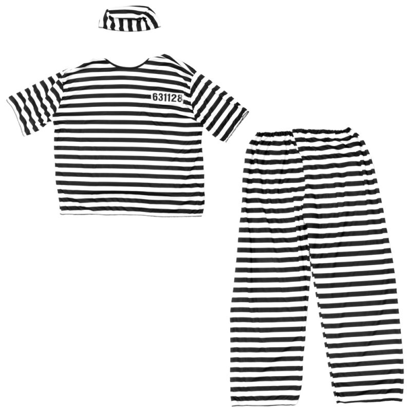 Striped Prisoner Adult Costume