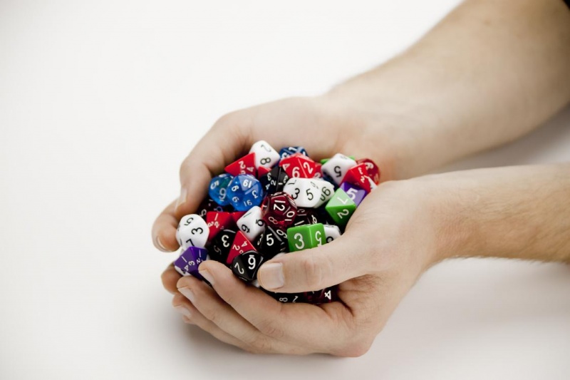100+ Pack Of Random Polyhedral Dice W/ Free Pouch