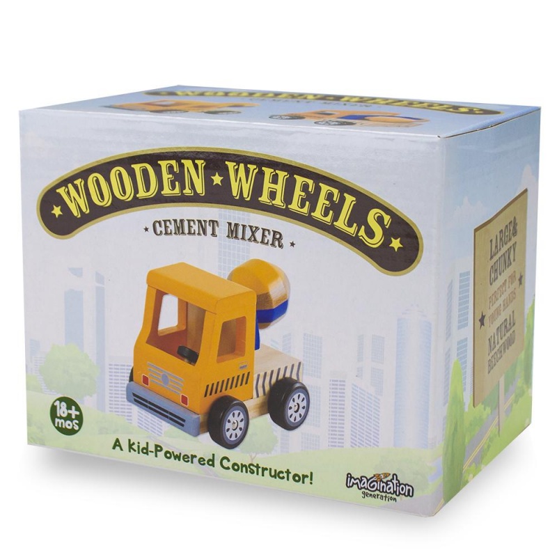 Wooden Wheels Cement Mixer