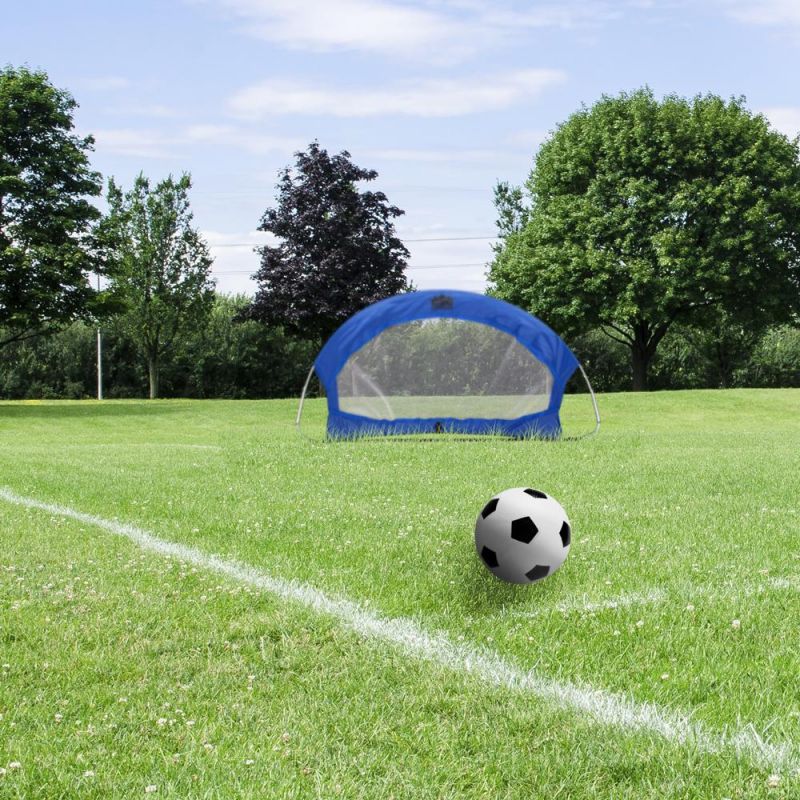 Set Of 2, 6' Pop Up Soccer Goals With 2 Carrying Bags