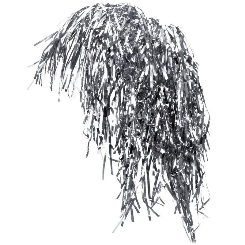 Tinsel Wigs 6-Pack, Silver