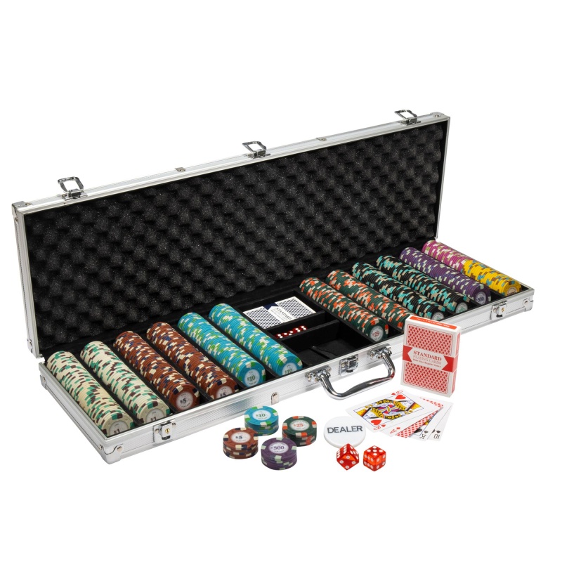 600Ct Claysmith Gaming Poker Knights Chip Set In Aluminum