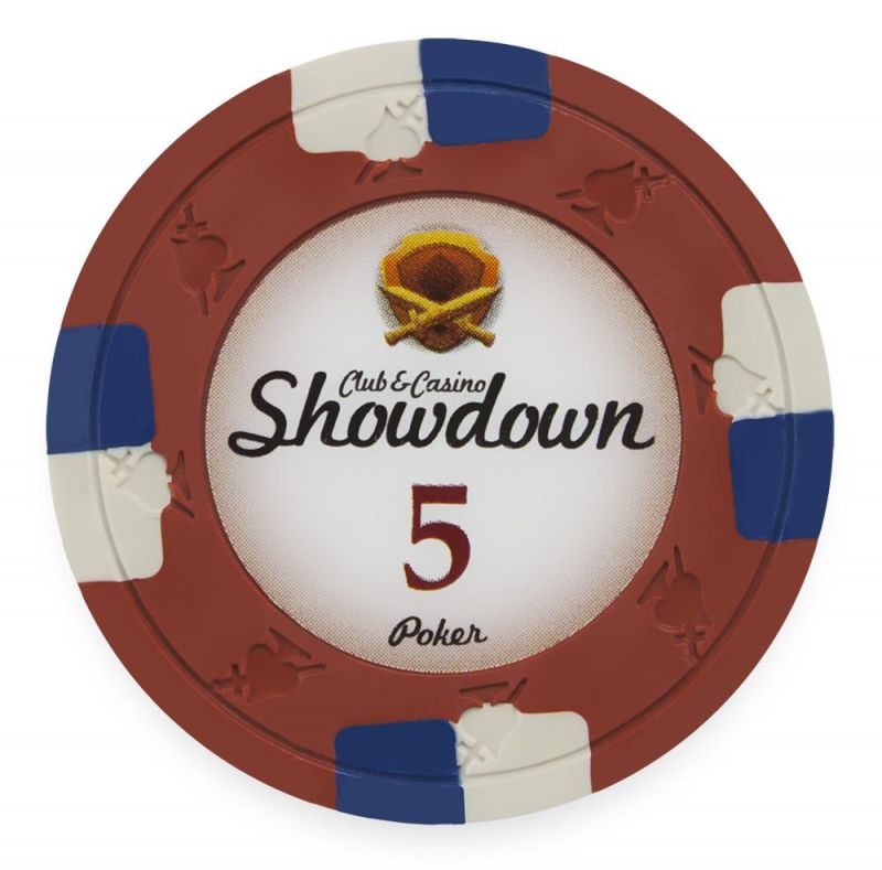 Clay Showdown 13.5G Poker Chip $5 (25 Pack)