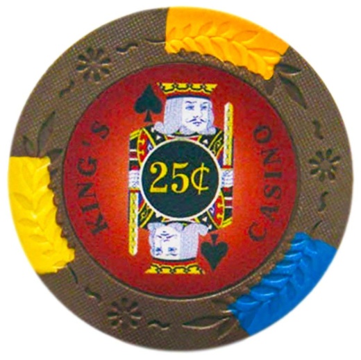 King's Casino 14-Gram Poker Chips (25-Pack) - Pro Clay