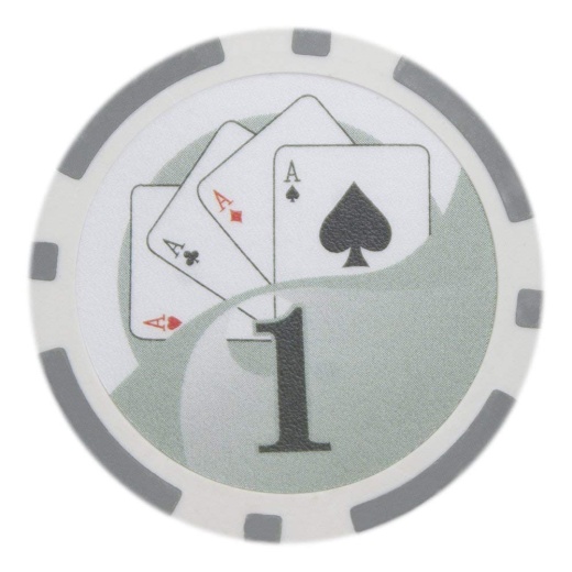 Brybelly Yin Yang 14-Gram Poker Chips (25-Pack) - Clay Composite