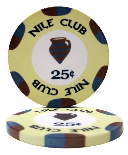 Nile Club 10-Gram Ceramic Poker Chips (25-Pack) - All Over Print