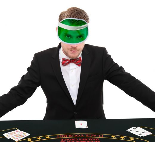 Brybelly Official Green Casino Style Dealer Visor