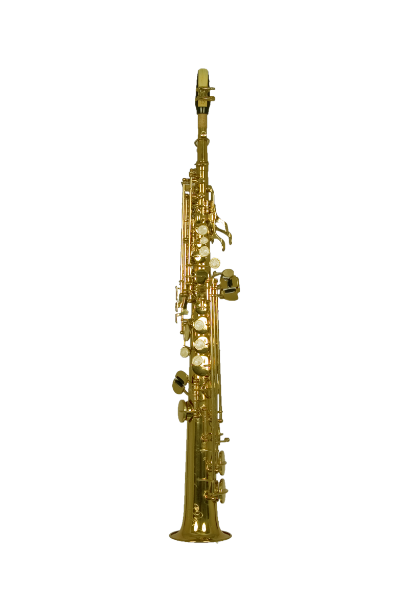 B - U.S.A. Straight Soprano Sax Lacquer - Gold Color