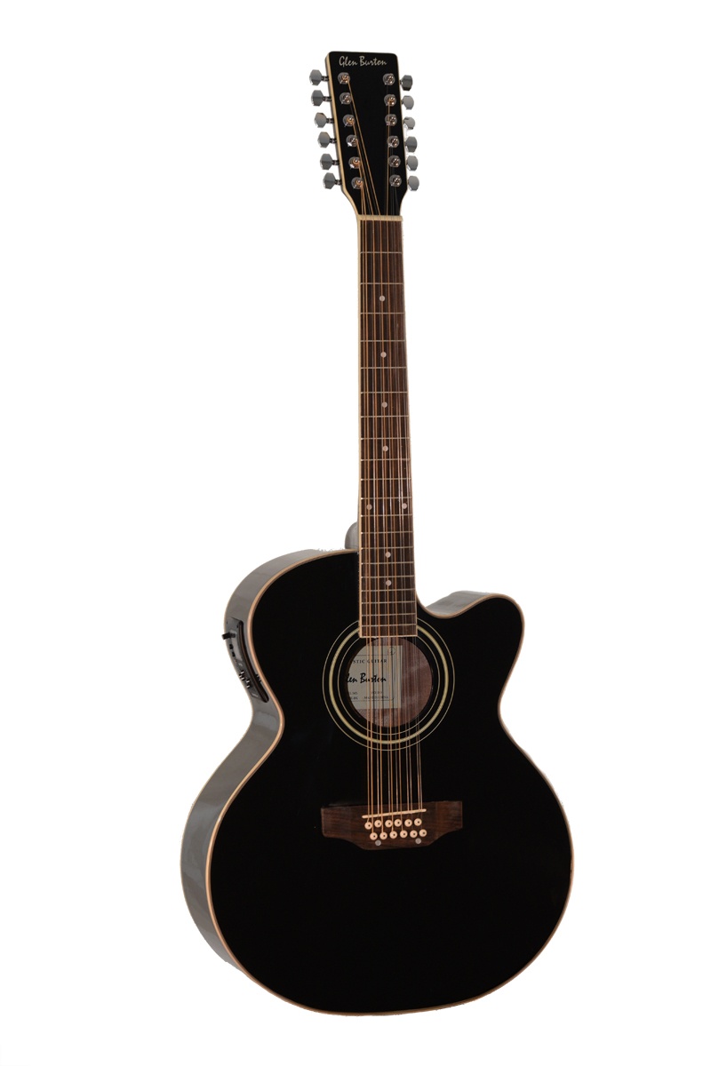 Glen Burton 12 String Jumbo Acoustic Electric Cutaway Guitar