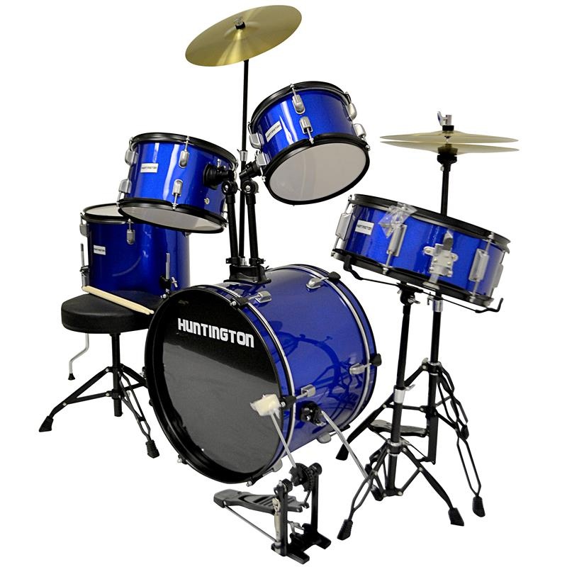 Huntington Drm500-Bu 5 Piece Drum Kit Fusion Size Blue