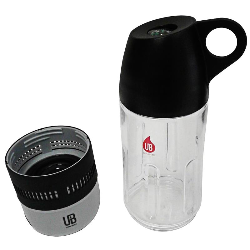 Ultra Beats Bc-4100 Sport Water Bottle Bluetooth Speaker Combo With Cup Black