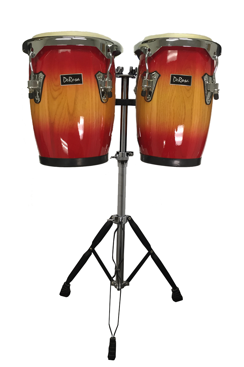 De Rosa 1 & 2 Congas 9" & 10" Red Sunset