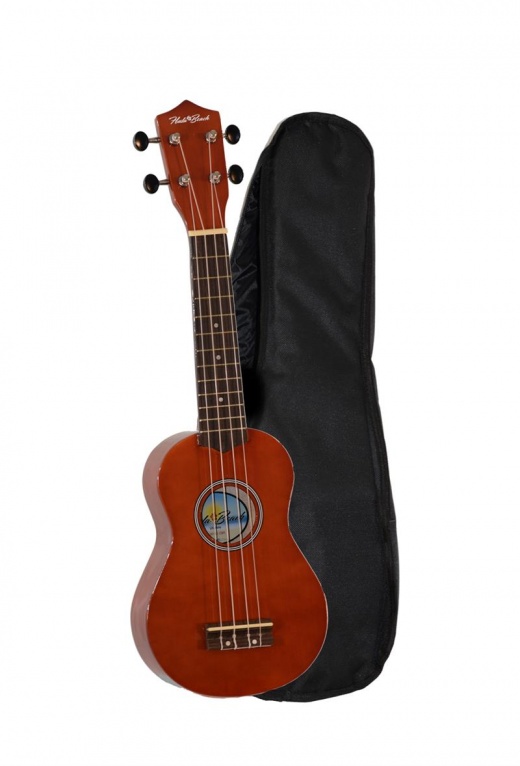 Hula Beach Colorful Ukulele Tiki Brown