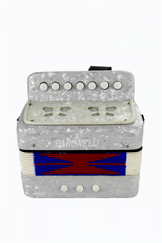 Baronelli Wooden Kids Mini Accordion White