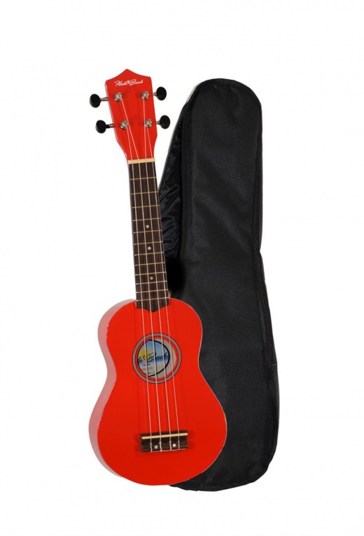 Hula Beach Colorful Ukulele Island Red