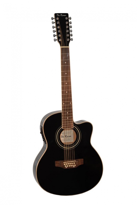 De Rosa 12 String Cutaway Acoustic-Electric Thin Body Guitar