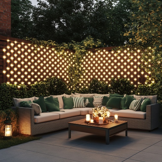 96 Led 4.9 Foot X 4.9 Foot Warm White Led Net Light Set - Mesh Lights