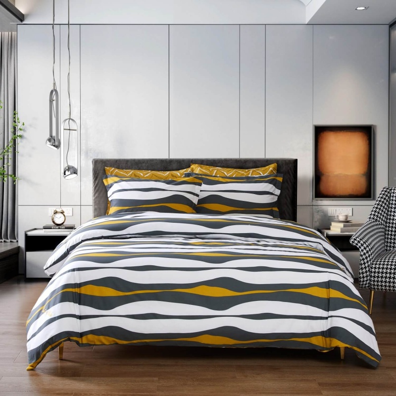 6 Piece 100% Cotton Queen Size Duvet Cover Set - Moco By Dolce Mela
