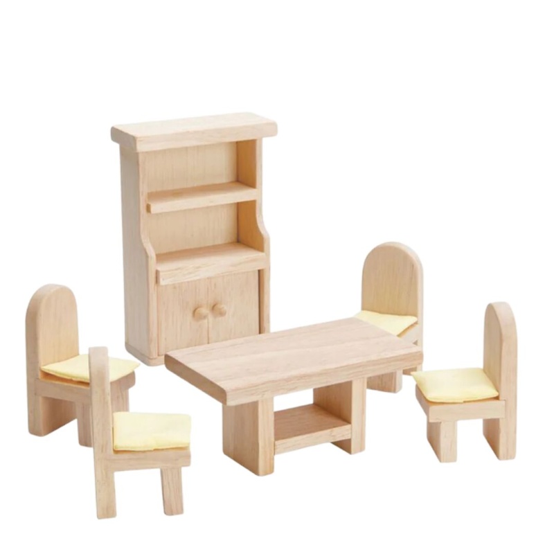 Wooden Dollhouse Furniture - Classic Dining Room Set