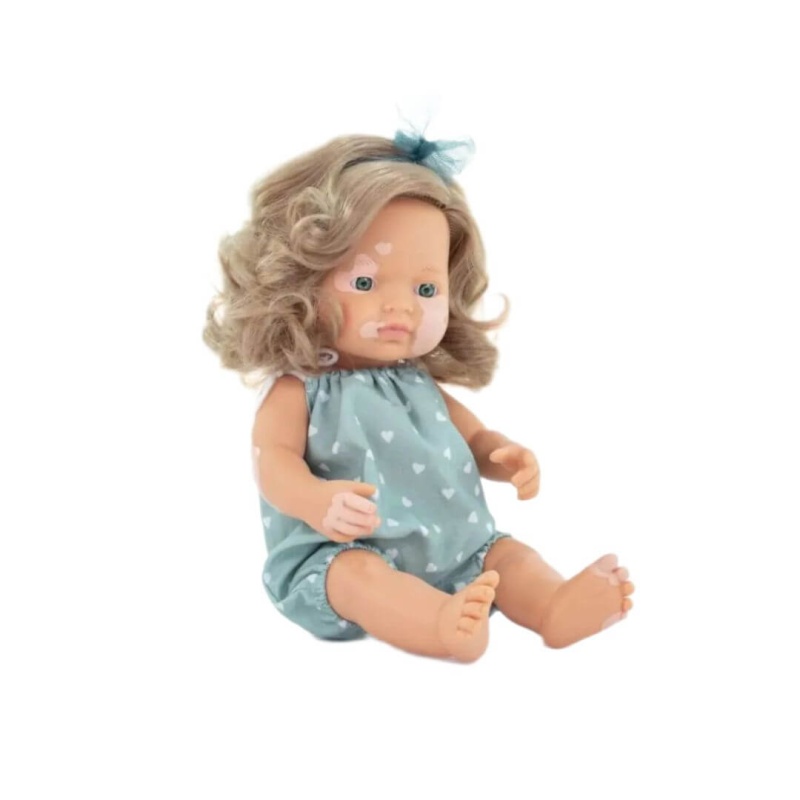 Realistic Montessori Doll - White Girl With Vitiligo