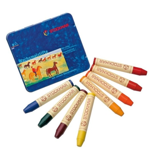 Stockmar Beeswax Crayons - Waldorf Mix - 8 Sticks