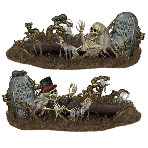 Doomed Groom & Buried Bride Props