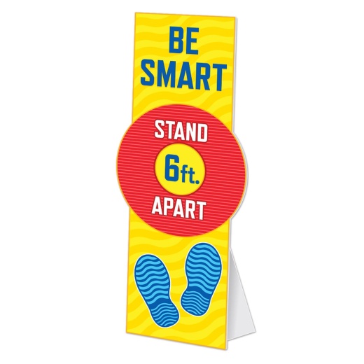 Be Smart Stand 6' Apart Cardboard Standee