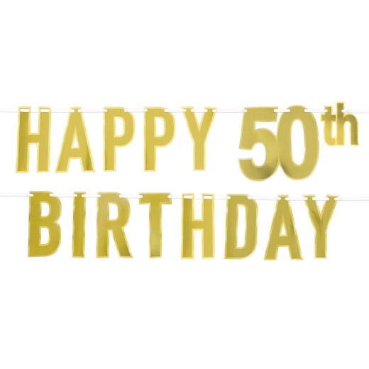 Foil Happy '50Th' Birthday Streamer