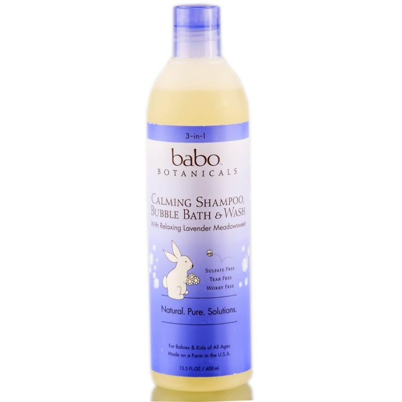 Babo Botanicals Shampoo Bubblebath And Wash Calming Lavender 15 Oz