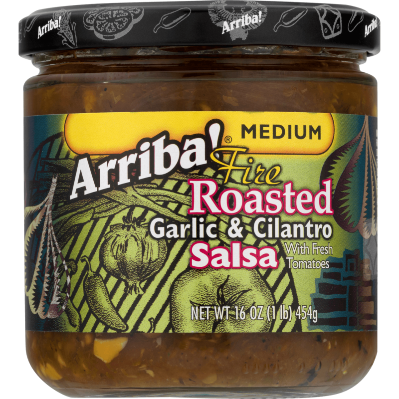Arriba! Fire Roasted Southwestern Garlic & Cilantro Salsa (6X16oz)