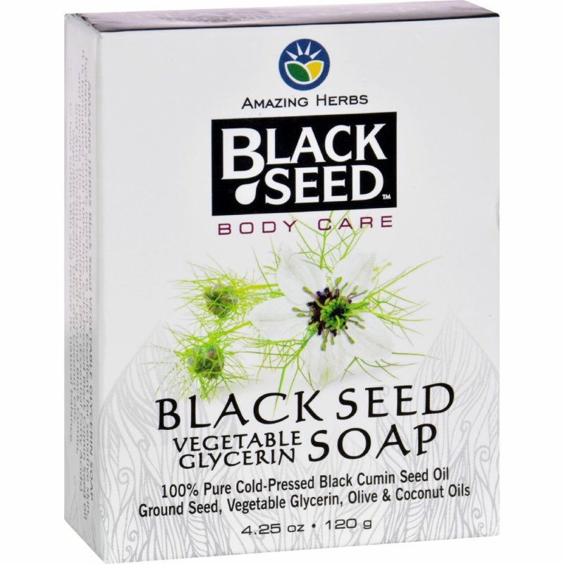 Black Seed Bar Soap Vegetable Glycerin 4.25 Oz