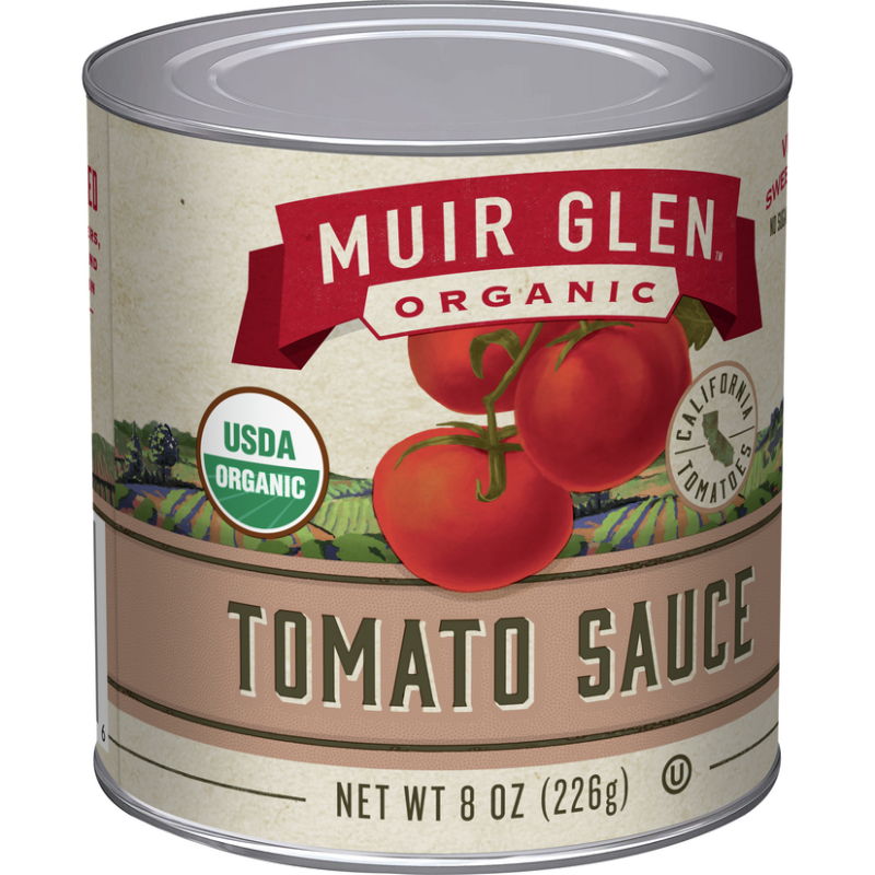 Muir Glen Regular Tomato Sauce 24 x 8 Oz Bottles